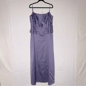 Alfred Angelo Lilac Purple Beaded Maxi Length Prom Dress Bridesmaid’s Gown L